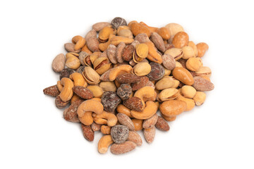  A group of almonds, pistachios, walnuts, macadamia, cashews.
