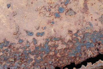 Metal rust. Corrosive rust on old iron. Use as illustration for presentation. Rusty texture background as panorama.