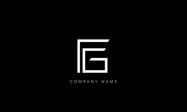 FG, GF Abstract Letters Logo Monogram