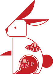rabbit icon flatdesign