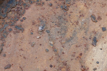 Metal rust. Corrosive rust on old iron. Use as illustration for presentation. Rusty texture background as panorama.