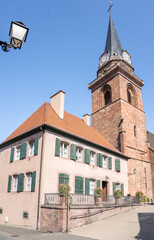 Obraz premium Half-timbered houses in Bergheim, Alsace, France