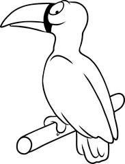 Freundlicher Vogel lächelt klug und gewitzt © Mirabu