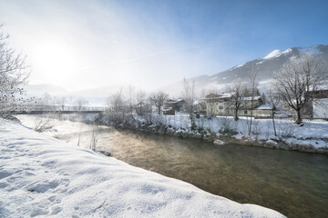 Fototapeta premium Snow mountains landscape