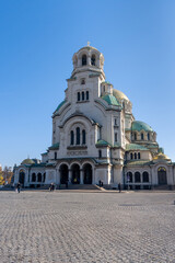 Fototapeta premium view of the Saint Alexander Nevsky Cathedral in downtown Sofia
