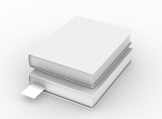 template empty book mockup , 3D rendering