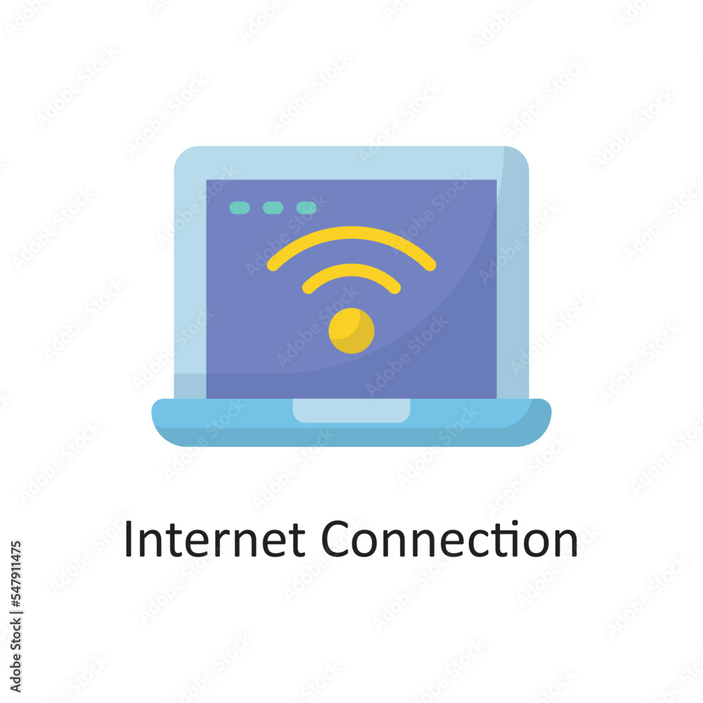 Poster internet connection vector flat icon design illustration. housekeeping symbol on white background ep
