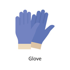 Glove  Vector Flat Icon Design illustration. Housekeeping Symbol on White background EPS 10 File