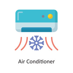 Air Conditioner Vector Flat Icon Design illustration. Housekeeping Symbol on White background EPS 10 File