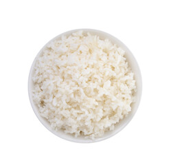 rice in a white bowl and wood bowl on transparent png