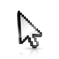 Vector illustration of arrow cursor on white background