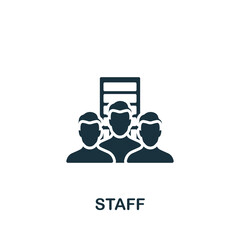 Staff icon. Monochrome simple Recruitment icon for templates, web design and infographics