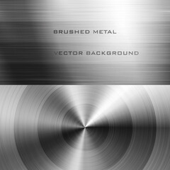 Vector illustration of brushed metal background