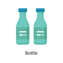 Bottle Vector Flat Icon Design illustration. Housekeeping Symbol on White background EPS 10 File