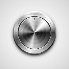 High detailed vector illustration of metallic knob.