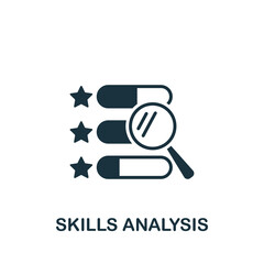 Skills Analysis icon. Monochrome simple Recruitment icon for templates, web design and infographics