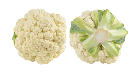 fresh cauliflower on transparent png - obrazy, fototapety, plakaty