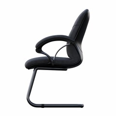 office chair isolated on white background, interior furniture, 3D illustration, cg render