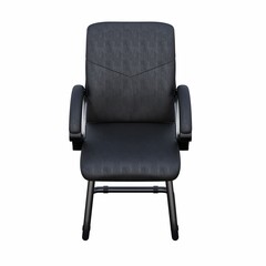 Naklejka premium office chair isolated on white background, interior furniture, 3D illustration, cg render