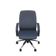 office chair isolated on white background, interior furniture, 3D illustration, cg render
