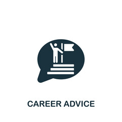 Career Advice icon. Monochrome simple Recruitment icon for templates, web design and infographics
