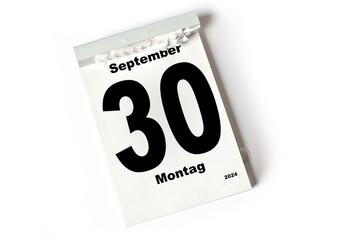 30 September 2024