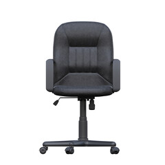 office chair isolate on a transparent background, interior furniture, 3D illustration, cg render