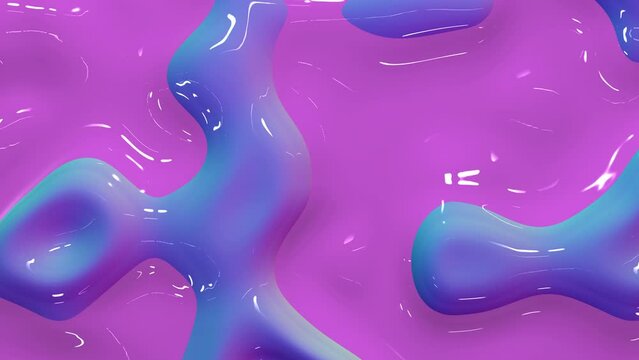 abstract liquid latex surface in holographic colors, 4K colourful animated wallpaper