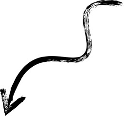 arrow design illustration isolated on transparent background 