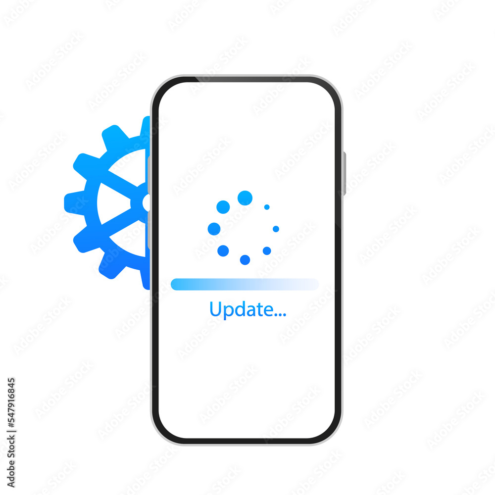 Poster the concept of updating and updating system software. the process of downloading to the smartphone s
