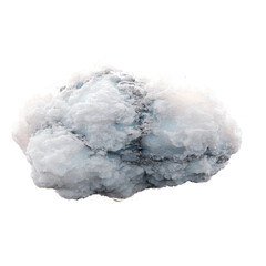 Snowball or hailstone on a png transparent background	
