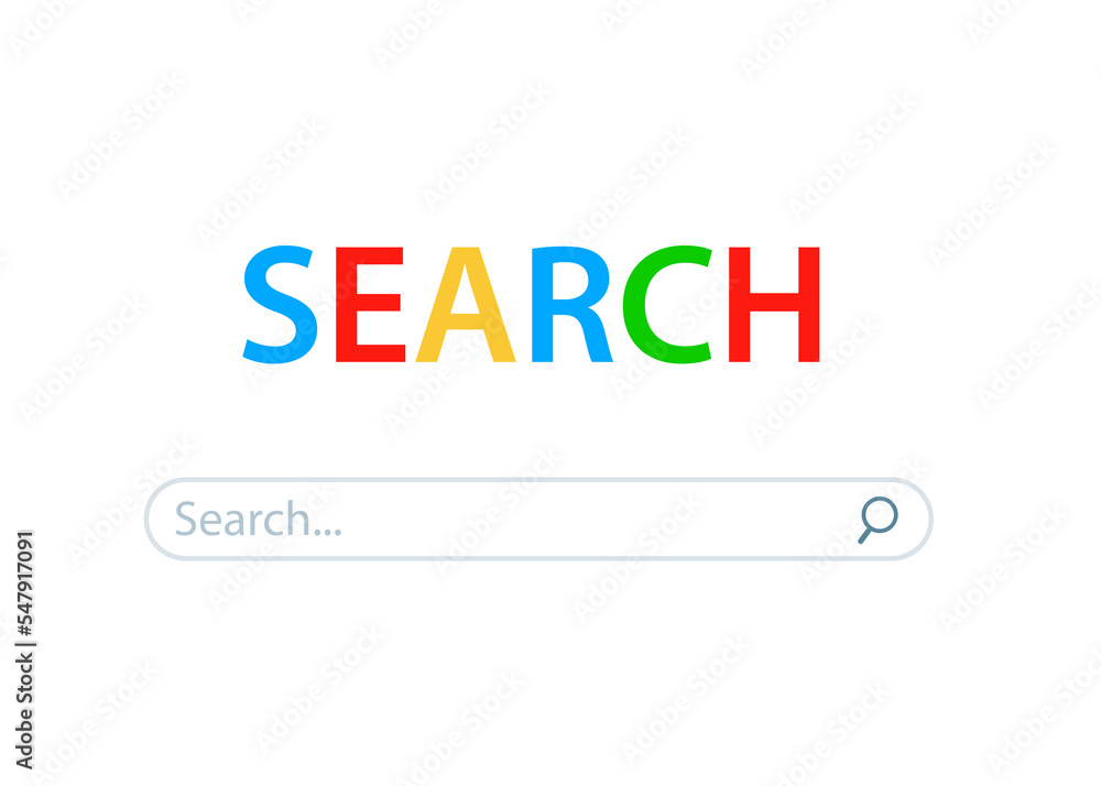 Poster search bar with address bar. search string for advertising on the internet page. search on the inter