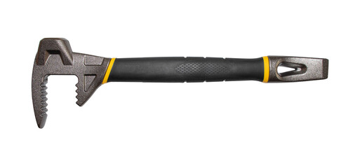 Demolition hammer, a one-piece forged construction, a multifunctional Prybar Tool. Professional instrument isolated png