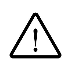silhouette caution sign icon, a simple flat design