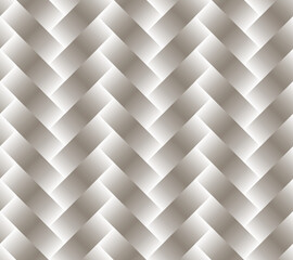 Fototapeta premium Svevron seamless pattern. Beige luminous, shining effect tiles. Grey and white abstract geometric background, wallpaper. Vector illustration.