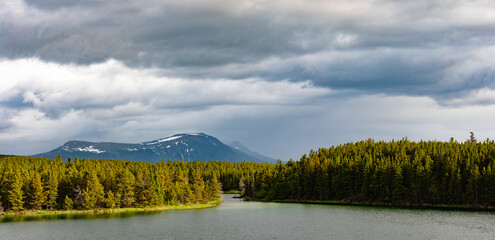 Snafu Lake rain clouds Yukon Territory YT Canada