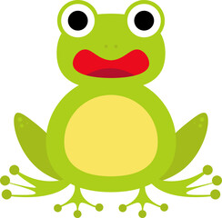 frog design illustration isolated on transparent background 