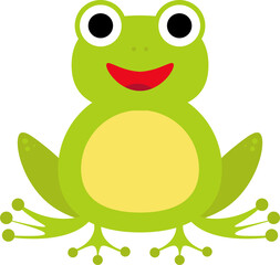 frog design illustration isolated on transparent background 