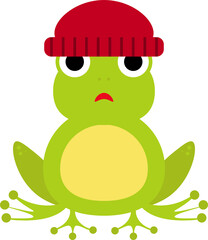 frog design illustration isolated on transparent background 