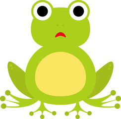 frog design illustration isolated on transparent background 