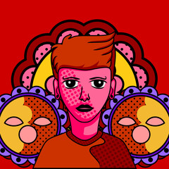 people pop art illustration