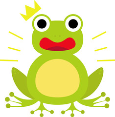 frog design illustration isolated on transparent background 
