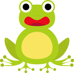 frog vector design illustration isolated on transparent background 