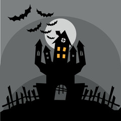 Hallowen  design vector for poster, banner, invitation card. 