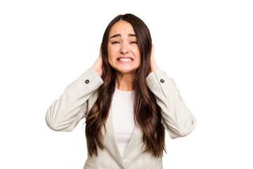 Young caucasian woman isolated on green chroma background screaming with rage.