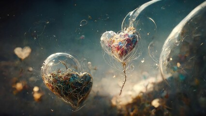 The love, awe and wonder of life abstract