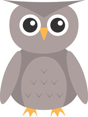 owl design illustration isolated on transparent background 