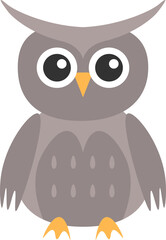 owl vector design illustration isolated on transparent background 