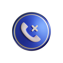 Obraz premium 3d missed call icon for your websites