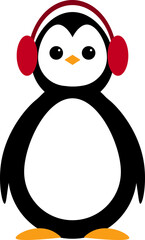 penguin vector design illustration isolated on transparent background 